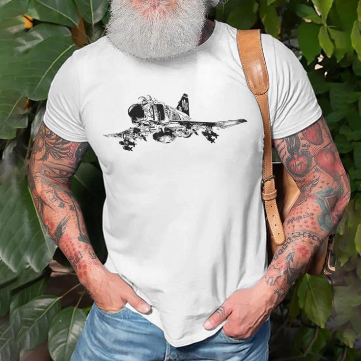 F4 Phantom Military Fighter Jet Unisex T-Shirt Gifts for Old Men
