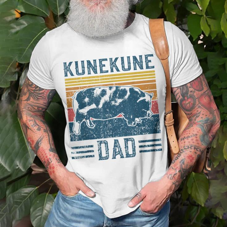 Mens Farming Breed Vintage Kunekune Pig Dad T-Shirt Gifts for Old Men