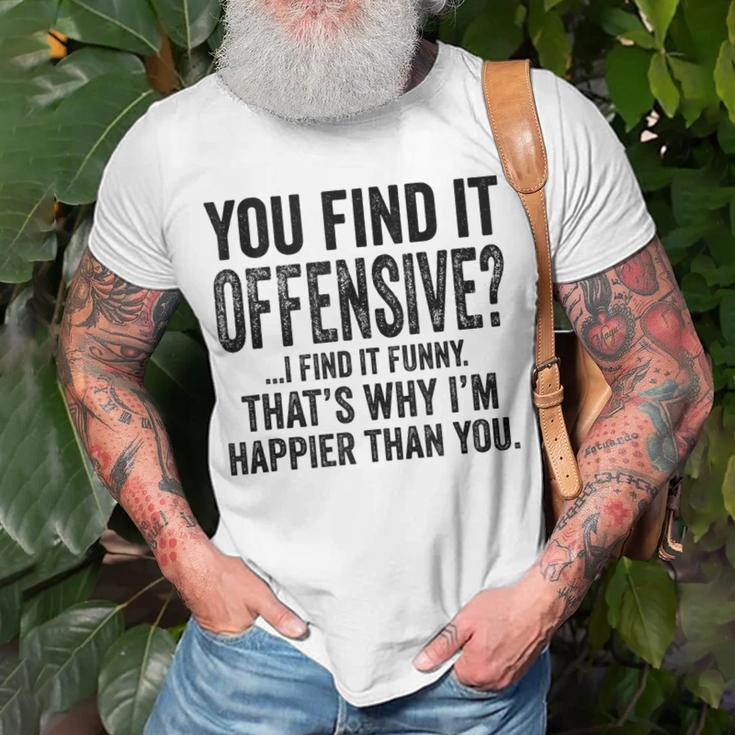 You Find It Offensive I Find It Humorous Vintage T-Shirt Gifts for Old Men