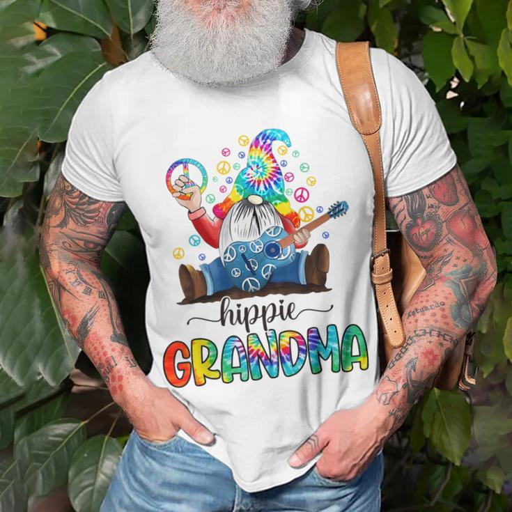 Funny Hippie Grandma Gnome Mothers Day Tie Dye Unisex T-Shirt Gifts for Old Men