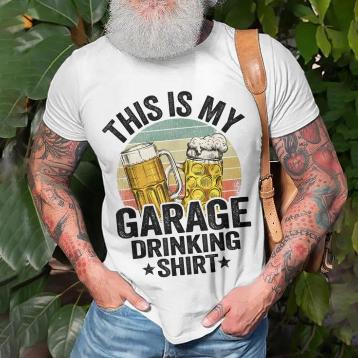Garage Drinker Dad Vintage Beer This Is My Garage Drinking T-Shirt Gifts for Old Men