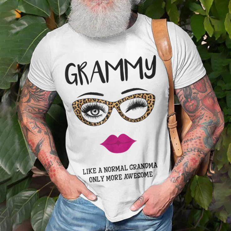 Grammy Like A Normal Grandma Only More Awesome Glasses Face Unisex T-Shirt Gifts for Old Men