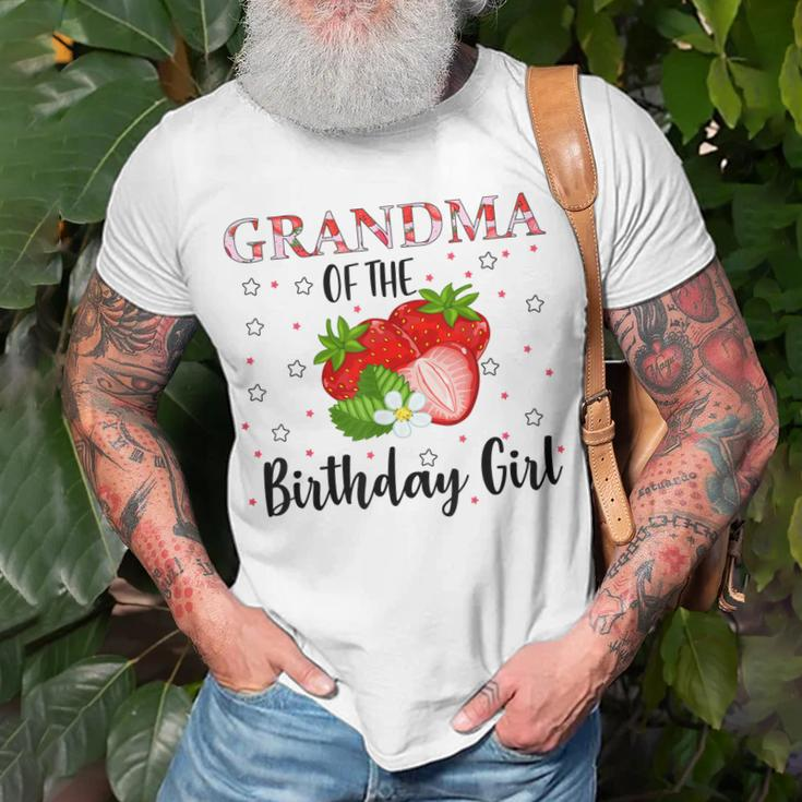 Grandma Of The Birthday Girl First Birthday Strawberry Party Unisex T-Shirt Gifts for Old Men