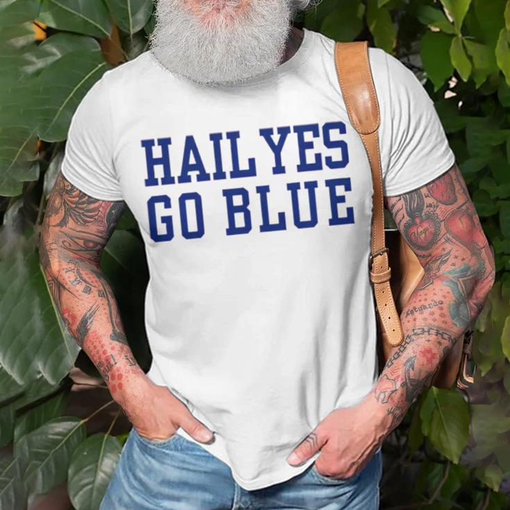 Hail Yes Go Blue Unisex T-Shirt Gifts for Old Men