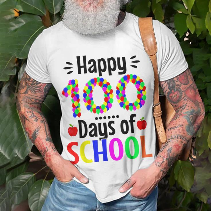 Happy 100 Days Of School Balloons Teachers Students Kids T-shirt Gifts for Old Men