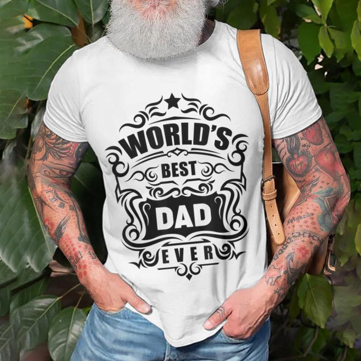 Herren Bester Vater Der Welt Papa Geschenk Geburtstag V2 T-Shirt Geschenke für alte Männer
