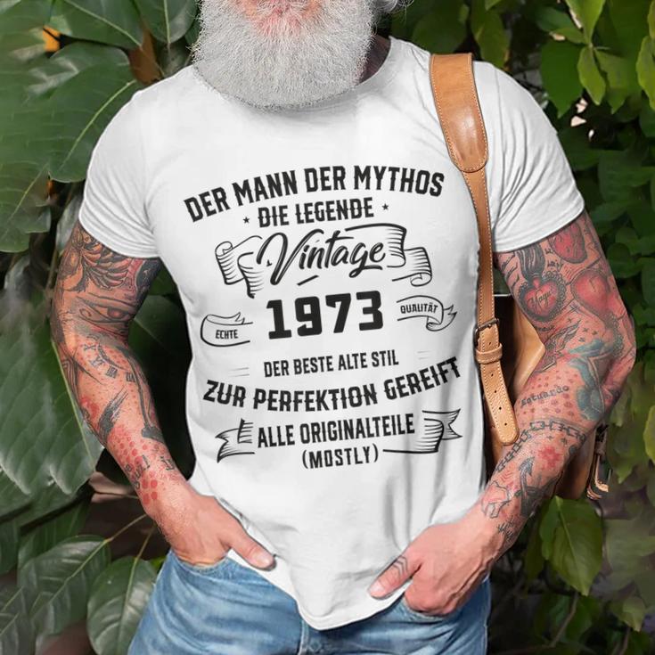 Herren Vintage Der Mann Mythos Die Legende 1973 50 Geburtstag T-Shirt Geschenke für alte Männer