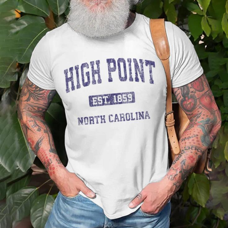 High Point North Carolina Nc Vintage Athletic Sports Design Unisex T-Shirt Gifts for Old Men