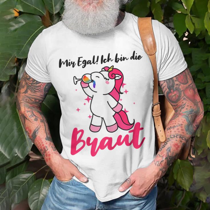 Ich Bin Die Braut Einhorn T-Shirt für JGA & Hochzeitsparty Geschenke für alte Männer