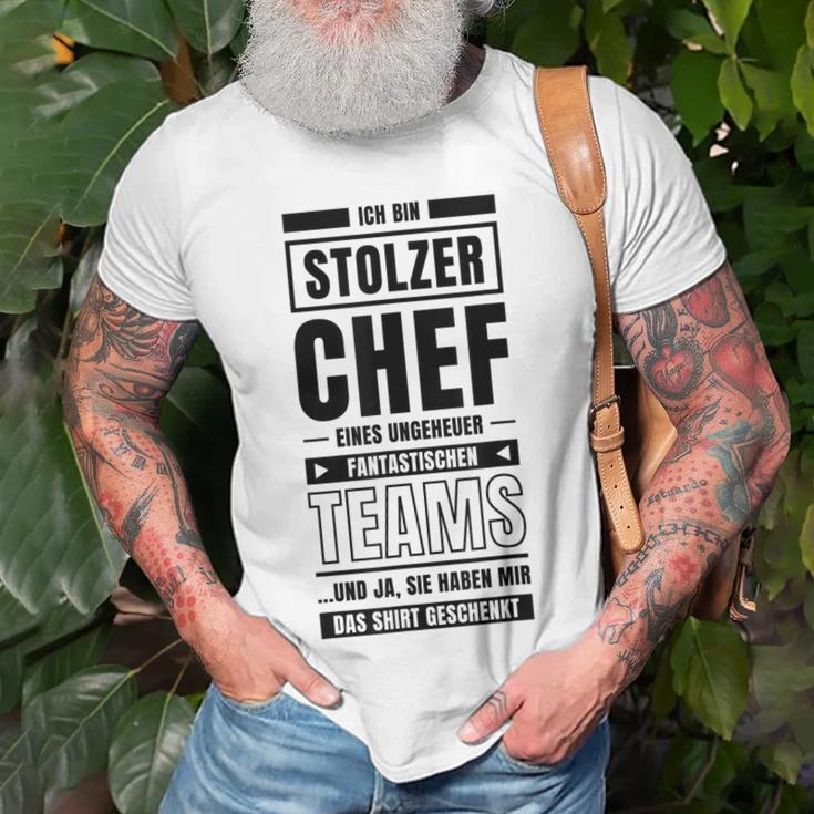 Ich Bin Stolzer Chef Eines Ungeheuer Fantastischen Teams Job T-Shirt Geschenke für alte Männer