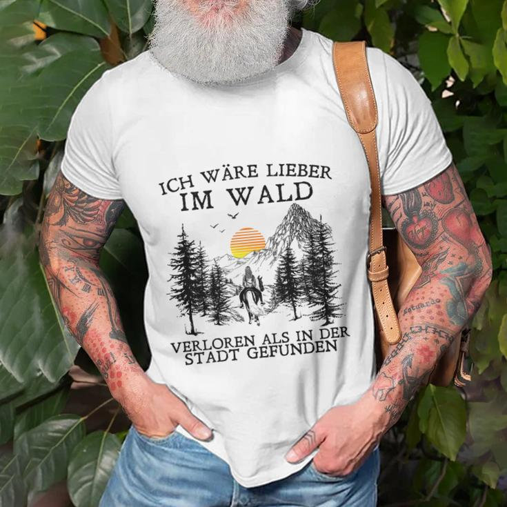 Ich Wäre Lieber Im Wald Verloren Als In Der Stadt Gefunden T-Shirt Geschenke für alte Männer