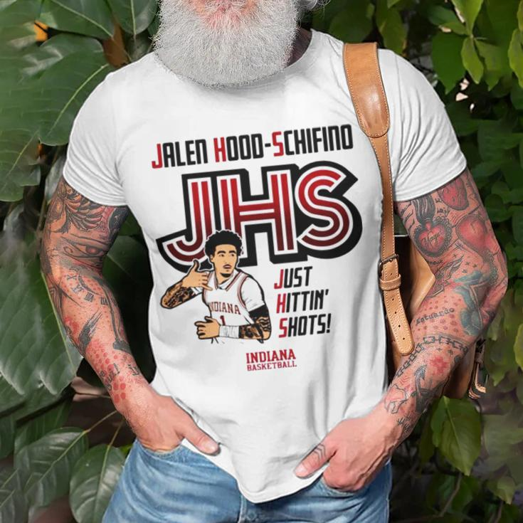 Jalen Hood Just Hittin’ Shots Indiana Basketball Unisex T-Shirt Gifts for Old Men