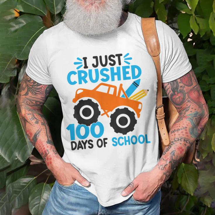 I Just Crushed 100 Days Of School Monster Truck Boys Kids T-Shirt Gifts for Old Men