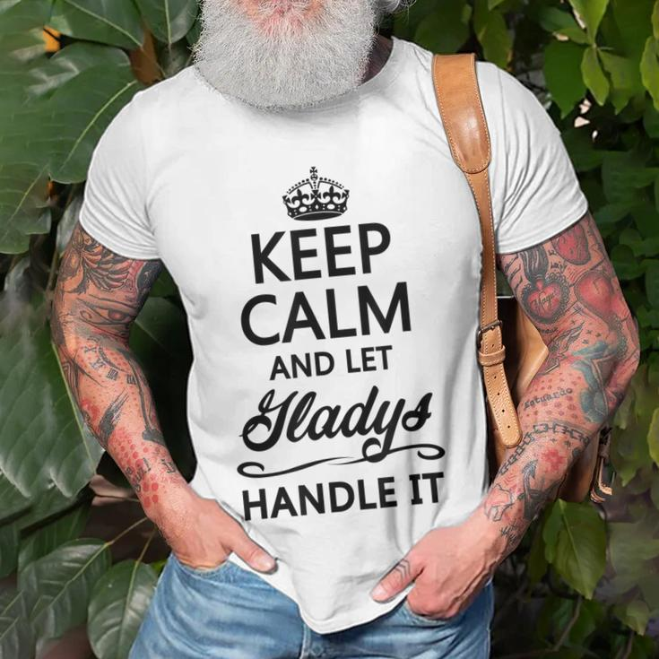 Keep Calm And Let Gladys Handle It Name T-Shirt Gifts for Old Men