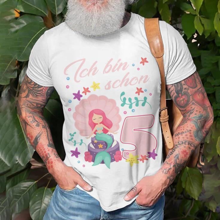 Kinder 5. Geburtstag Meerjungfrau T-Shirt, Mitgebsel für 5-jährige Mädchen Geschenke für alte Männer