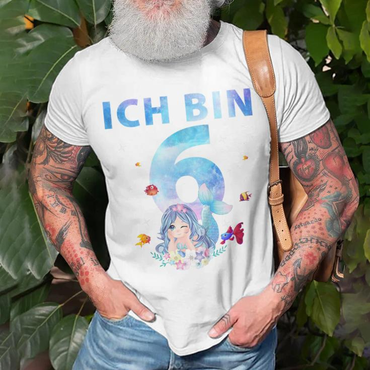 Kinder 6. Geburtstag Meerjungfrau T-Shirt, Geschenk für 6-jähriges Mädchen Geschenke für alte Männer