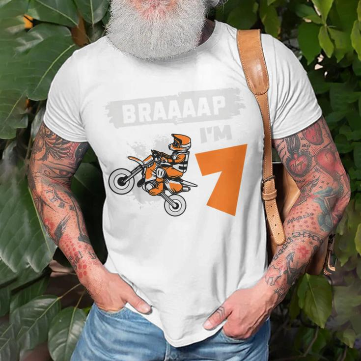 Kinder Braaaap Im 7 Dirt Bike Motocross 7 Geburtstag T-Shirt Geschenke für alte Männer