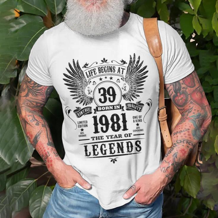 Legende Geburtstag 1981 Langarm-Shirt, 39 Jahre Jubiläum Geschenke für alte Männer