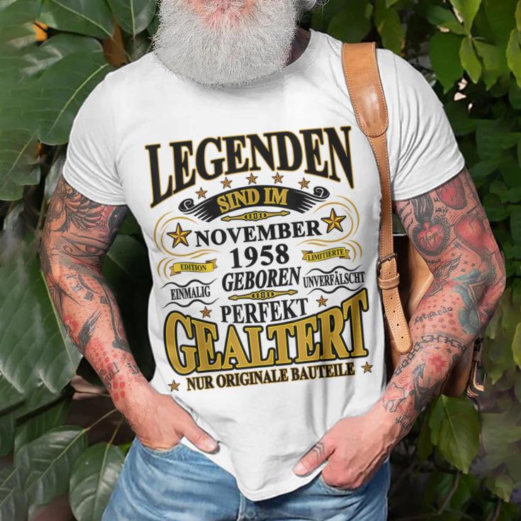 Legenden November 1958 Geburtstag T-Shirt, 65 Jahre Lustiges Tee Geschenke für alte Männer