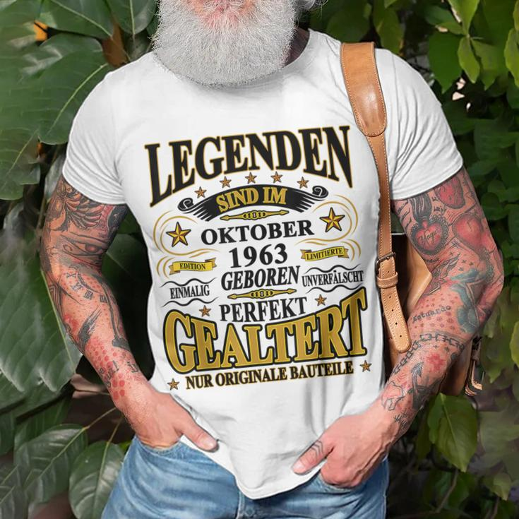 Legenden Sind Im Oktober 1963 Geboren 60 Geburtstag Lustig V2 T-Shirt Geschenke für alte Männer