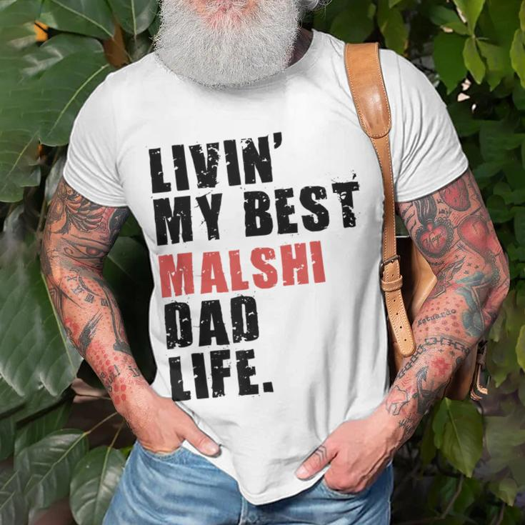Livin My Best Malshi Dad Life Adc071e Unisex T-Shirt Gifts for Old Men