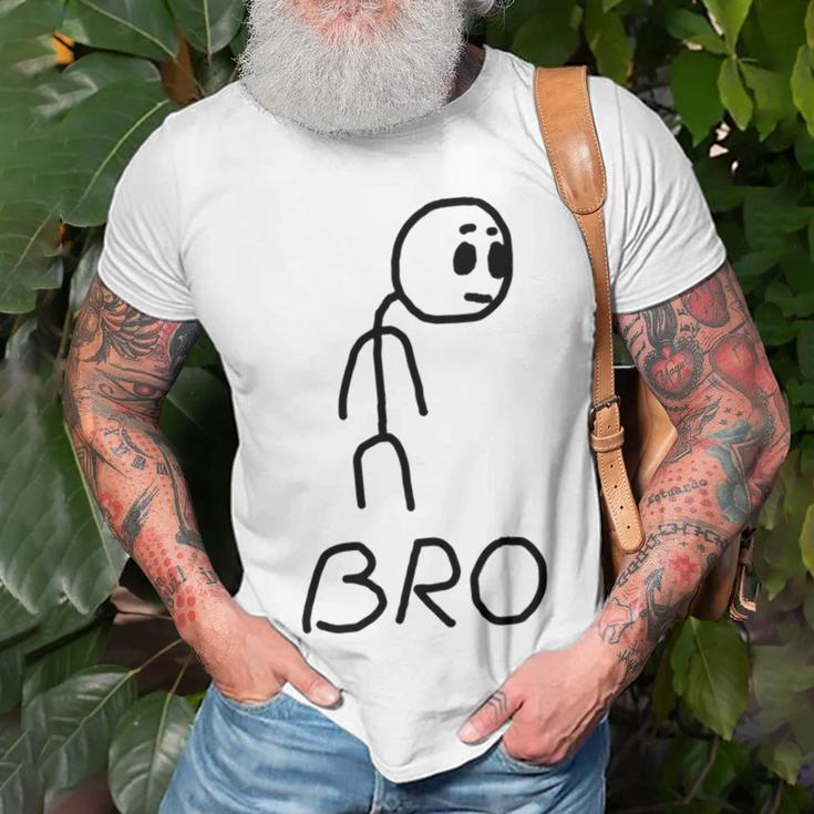 Meme Stickman Funny Bro Unisex T-Shirt Gifts for Old Men