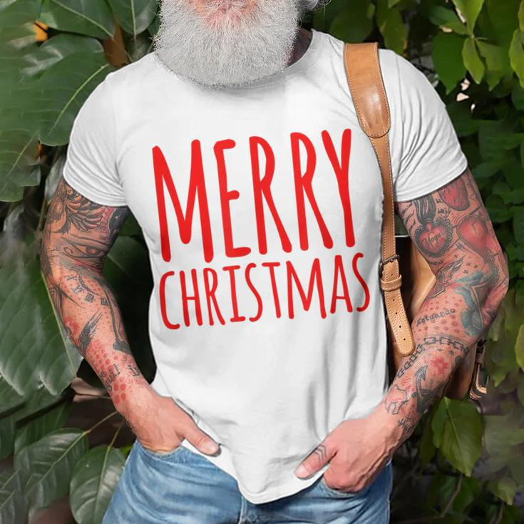 Merry Christmas Weihnachts Spruch Dekoration Damen Herren V3 T-Shirt Geschenke für alte Männer