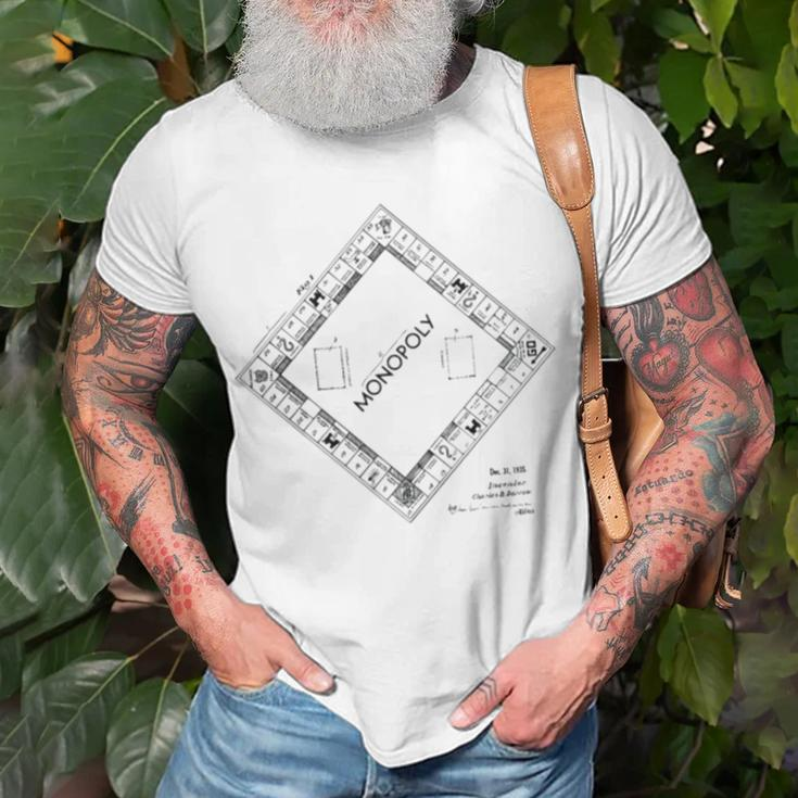 Monopoly Boardgamer Patent Image Unisex T-Shirt Gifts for Old Men