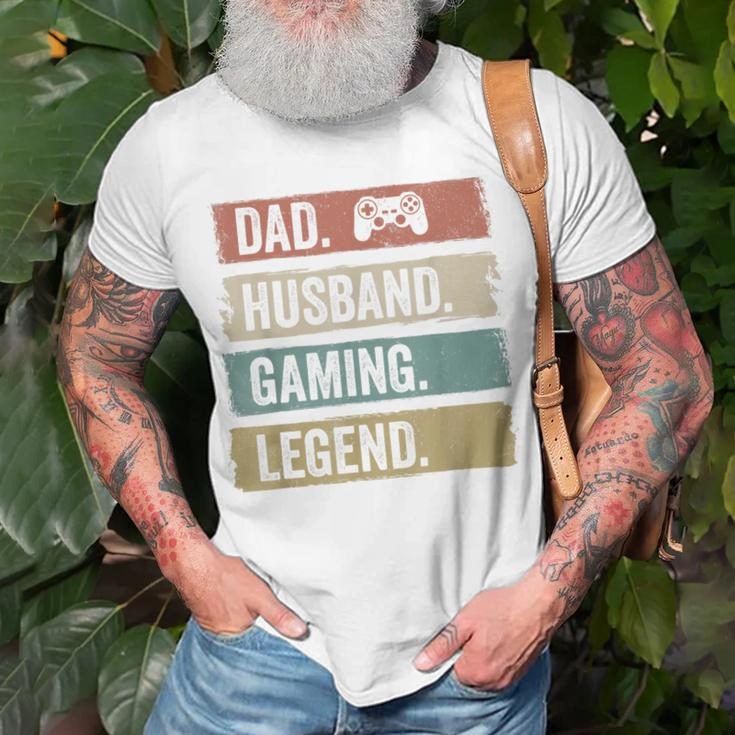 Papa Ehemann Gaming Legende Vintage Videospieler Papa Vater T-Shirt Geschenke für alte Männer