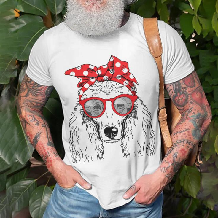 Poodle Dog Mom Bandana Sunglasses Mothers Day Unisex T-Shirt Gifts for Old Men