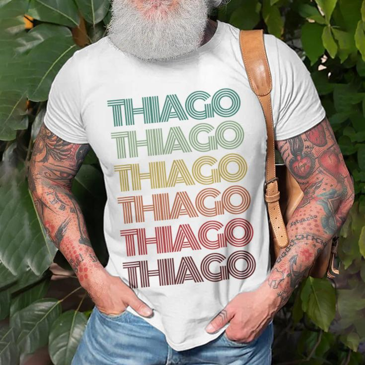 Retro First Name Thiago Personalized Spanish Boy Birthday T-Shirt Gifts for Old Men