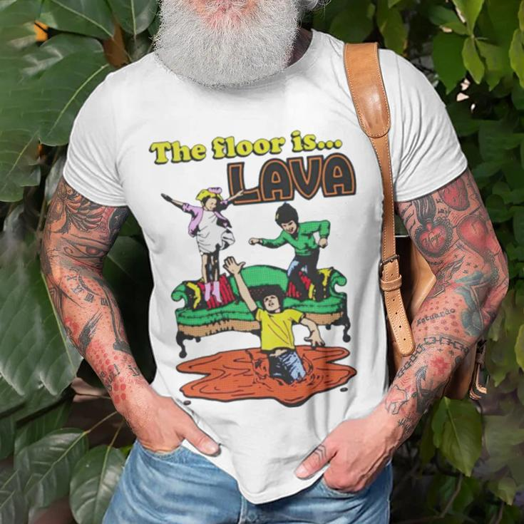 The Floor Is Lava Childrens Playing Unisex T-Shirt Gifts for Old Men