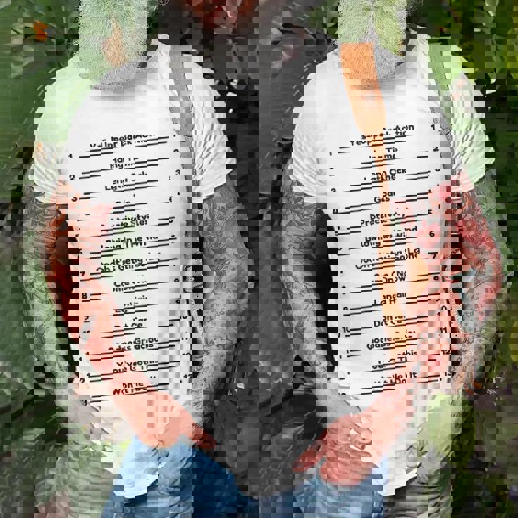 Track Your Long Natural Hair - Length Check Hair Backprint Unisex T-Shirt Gifts for Old Men