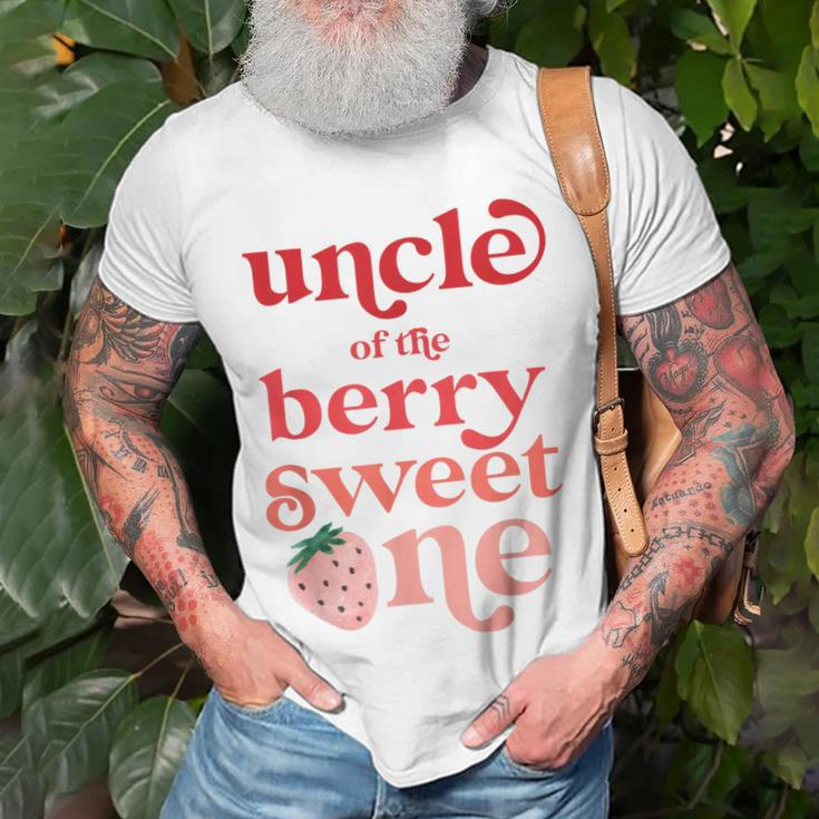 Uncle Of The Berry Sweet One Strawberry First Birthday 1St Gift For Mens Unisex T-Shirt Gifts for Old Men