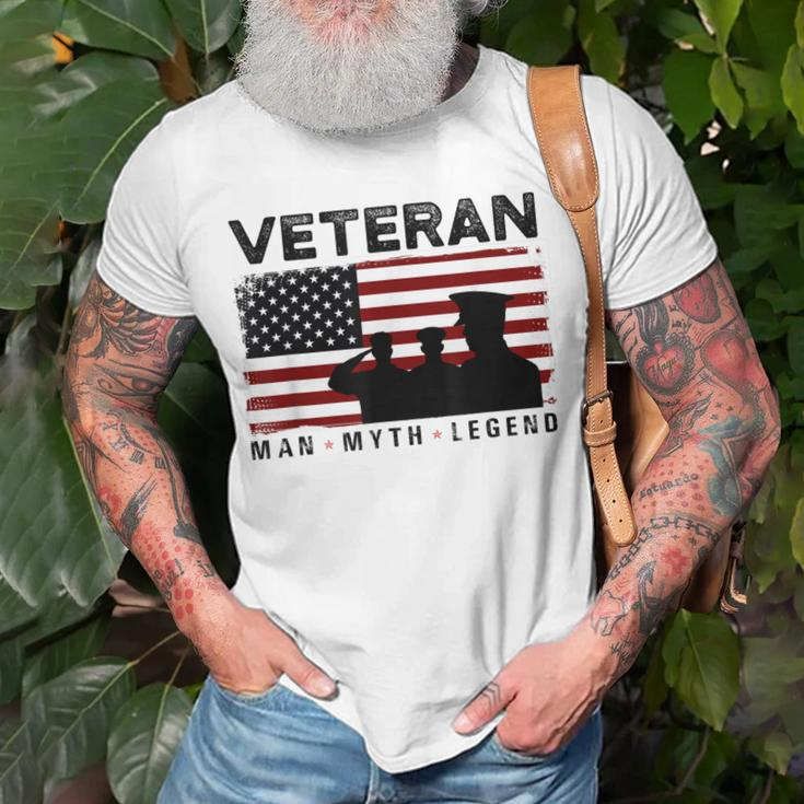 Veteran Man Myth Legend American Army Soldier Military Gift Gift For Mens Unisex T-Shirt Gifts for Old Men