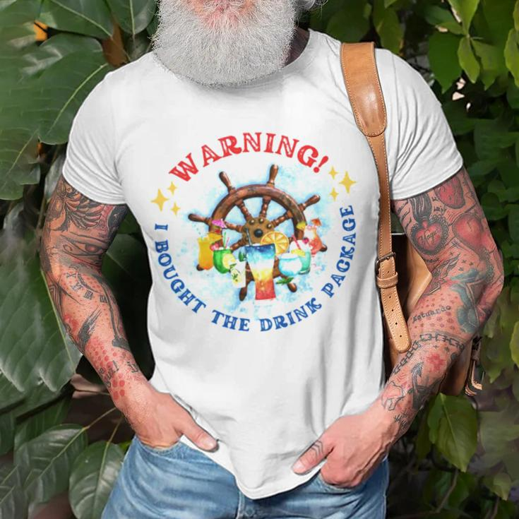Warning I Bought The Drink Package Trendy Unisex T-Shirt Gifts for Old Men