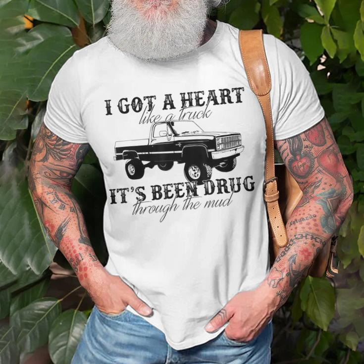 Western Country Farm Truck I Got A Heart Like A Truck Unisex T-Shirt Gifts for Old Men