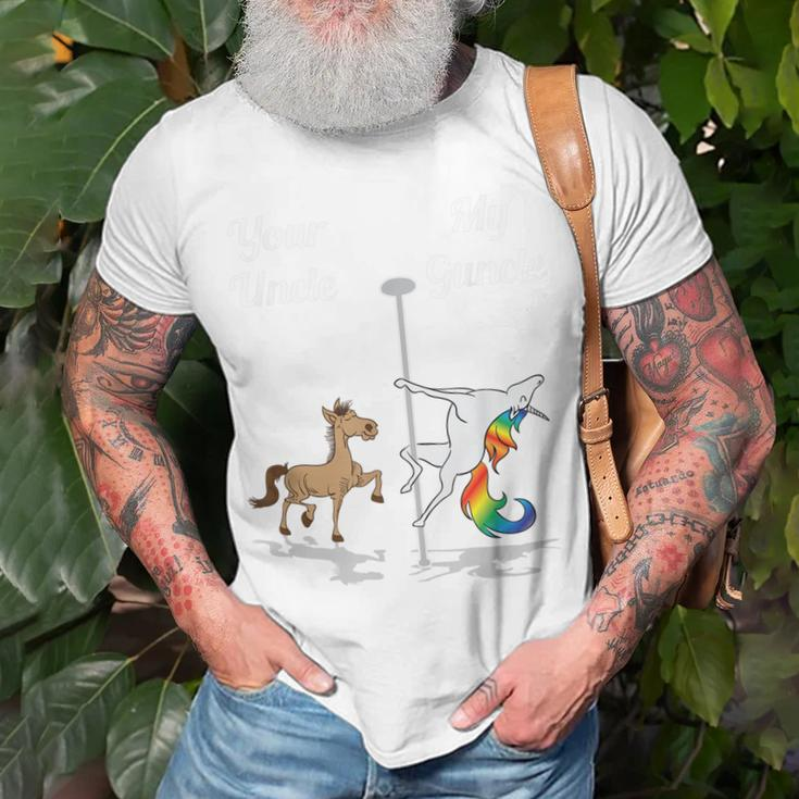 Your Uncle My Guncle You Me Pole Dancing Unicorn Unisex T-Shirt Gifts for Old Men