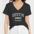 Destin Florida Fl Vintage Established Sports Design Women V-Neck T-Shirt