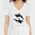 2 Orca Tshirts Women V-Neck T-Shirt