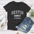 Destin Florida Fl Vintage Established Sports Design Women V-Neck T-Shirt
