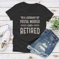 Retired Postal Worker Shirt - Legendary Postal Worker Women V-Neck T-Shirt