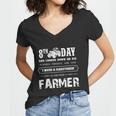 Perfect Farmer T-Shirt Gift On The 8Th Day God Made Farmer Women V-Neck T-Shirt