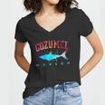 Cozumel Mexico Shark Scuba Diver Snorkel Diving Spring Break Women V-Neck T-Shirt