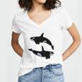 2 Orca Tshirts Women V-Neck T-Shirt