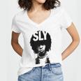 Sly Stone Portrait Tshirt Women V-Neck T-Shirt