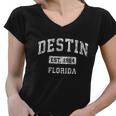 Destin Florida Fl Vintage Established Sports Design Women V-Neck T-Shirt