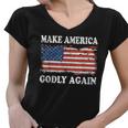 Vintage Make America Godly Again Women V-Neck T-Shirt