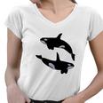 2 Orca Tshirts Women V-Neck T-Shirt