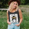 13Th Birthday Decorations Girl Messy Bun 13 Years Old Bday Unisex Tank Top
